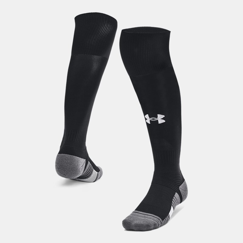 Unisex Under Armour Accelerate Over-The-Calf Socks Black / Pitch Gray / White XL